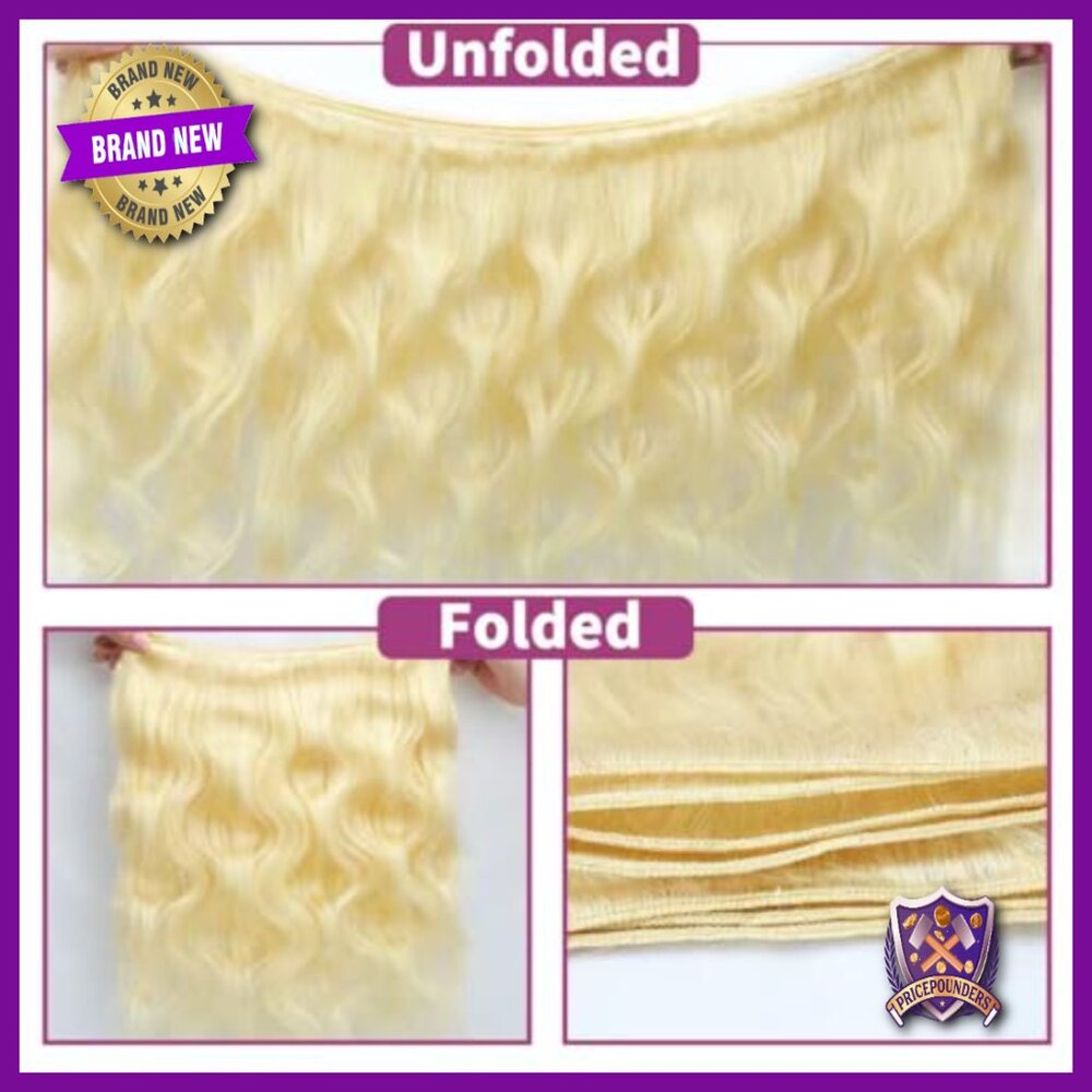 22 Inch Human Hair Extensions Body Wave Bundle Raw Indian Hair - Picture 4 of 6